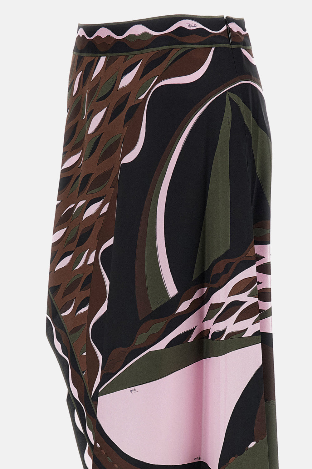 Emilio Pucci Women Silk Twill Foulard Maxi Skirt