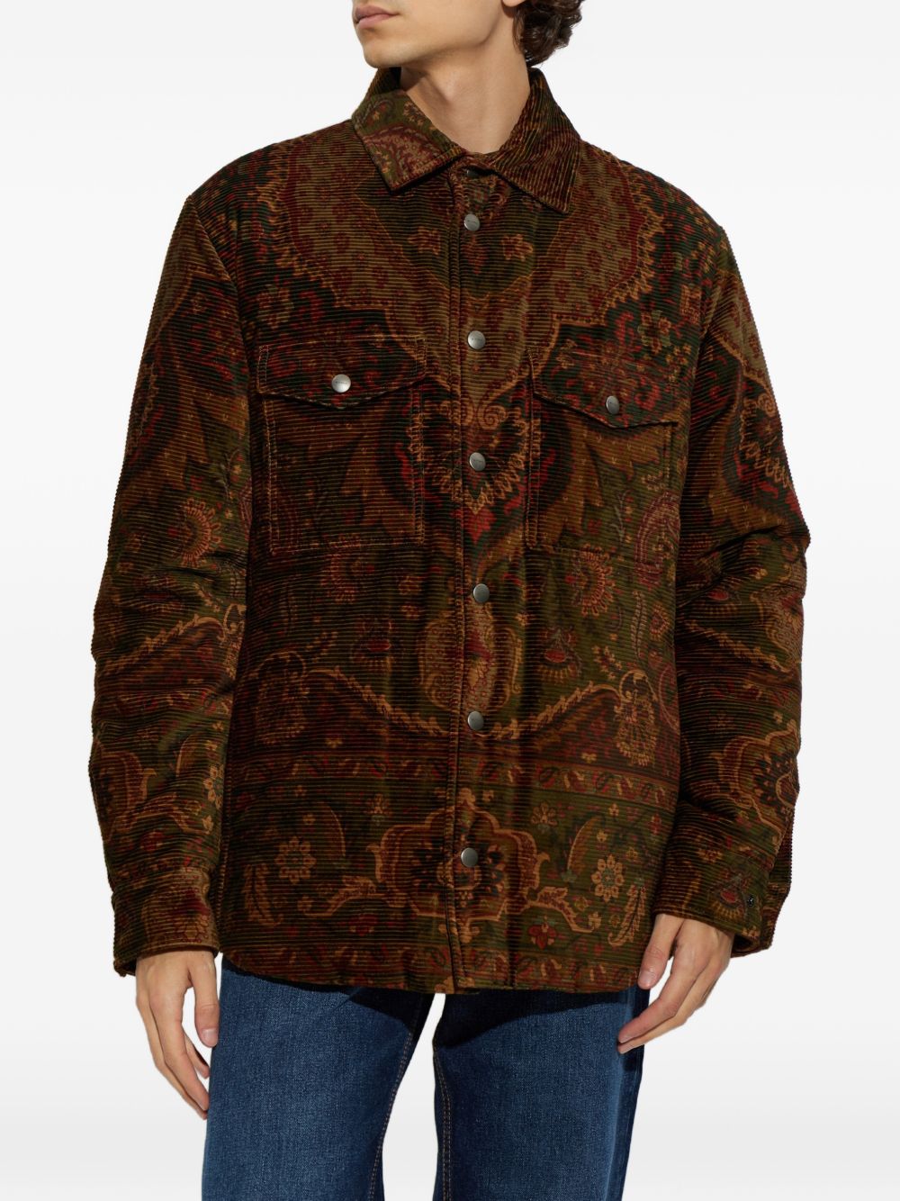 Etro Men Printed Cotton Overshirt