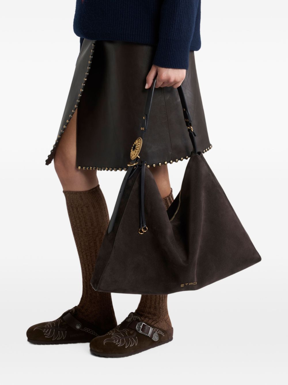 Etro Women Large Leather Hobo Bag