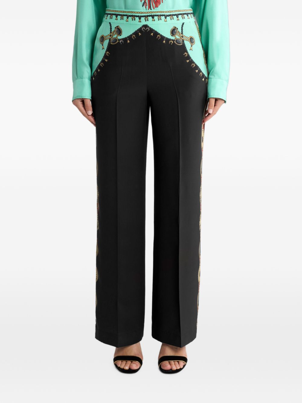ETRO Etro Women Printed Silk Trousers