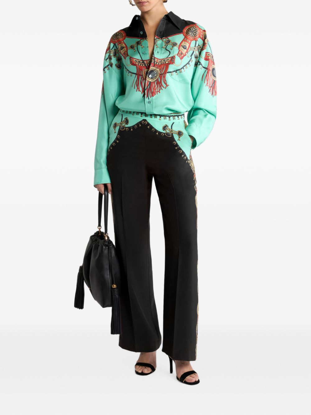 ETRO Etro Women Printed Silk Trousers