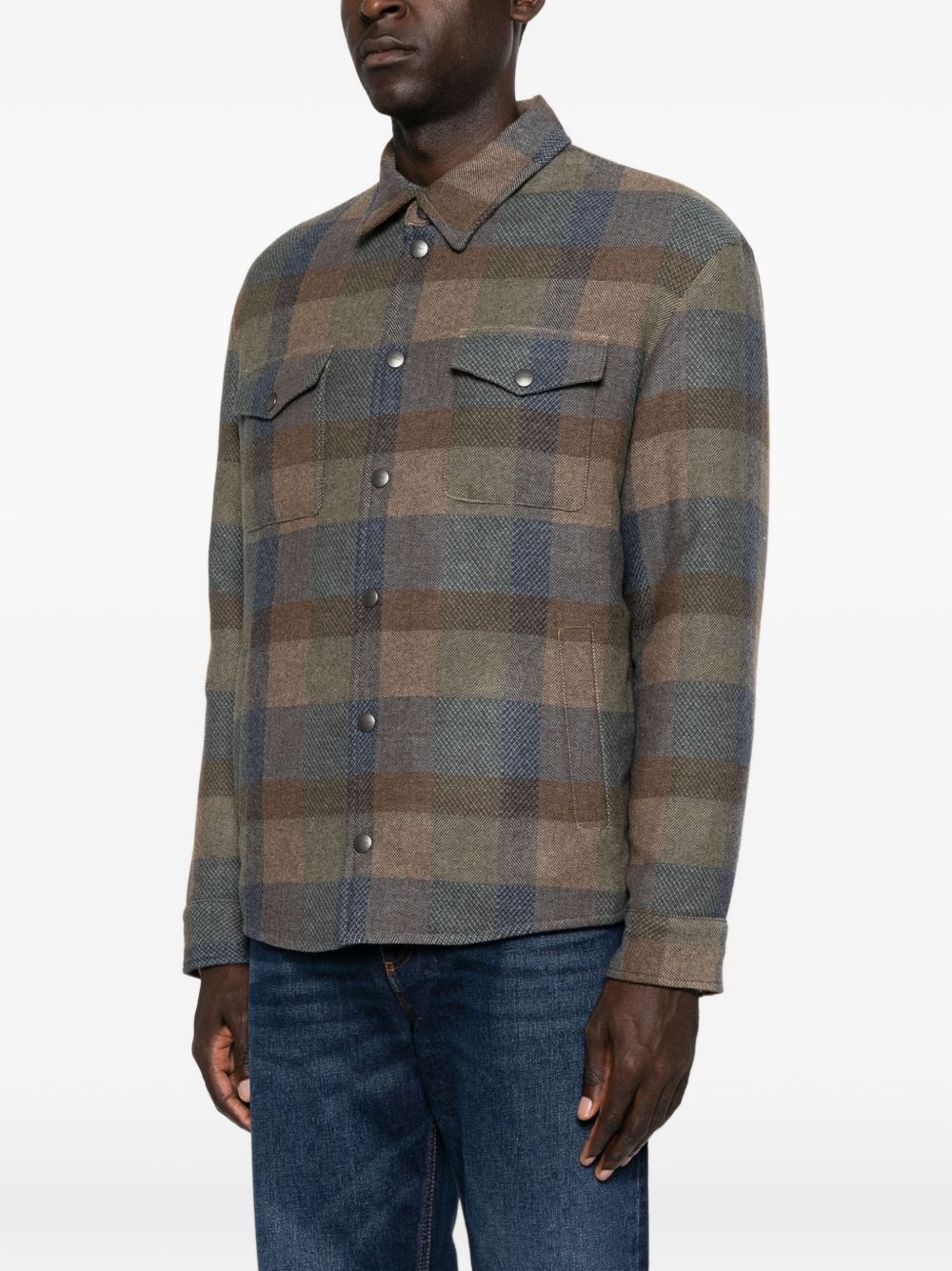 Etro Men Wool Checked Shirt