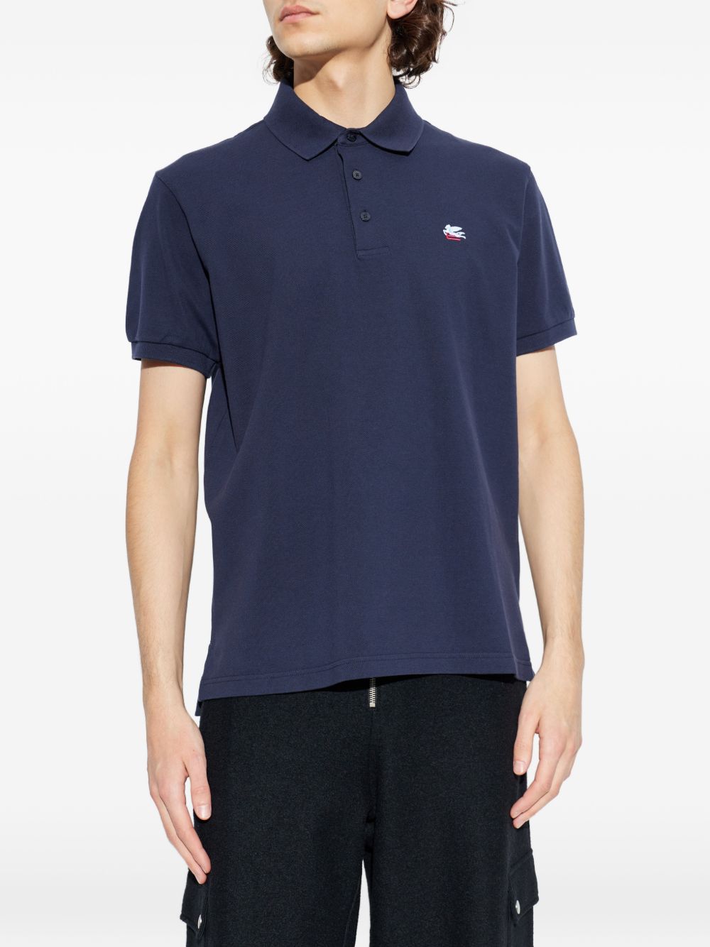 Etro Men Logo Cotton Polo Shirt
