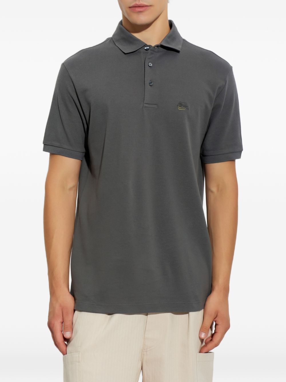 Etro Men Logo Cotton Polo Shirt