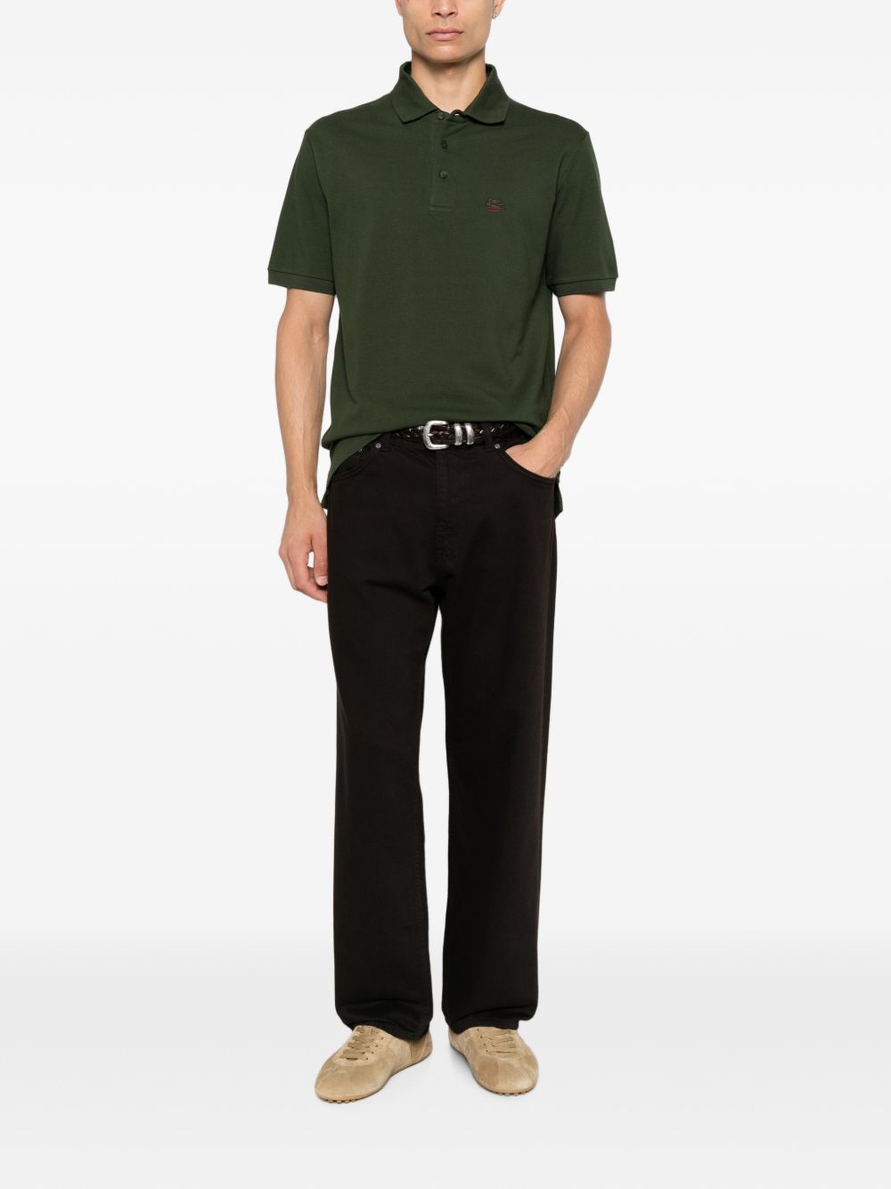 Etro Men Logo Cotton Polo Shirt