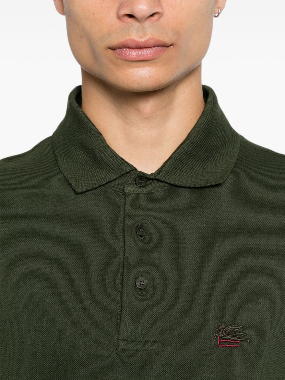 Etro Men Logo Cotton Polo Shirt