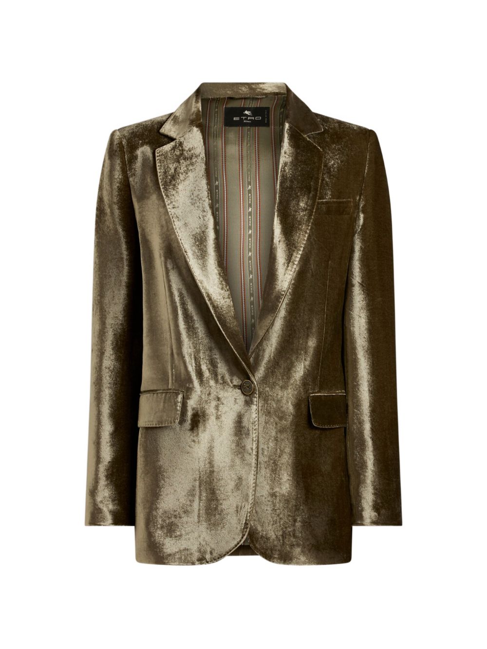 Etro Women Velvet Single-Breasted Blazer Jacket