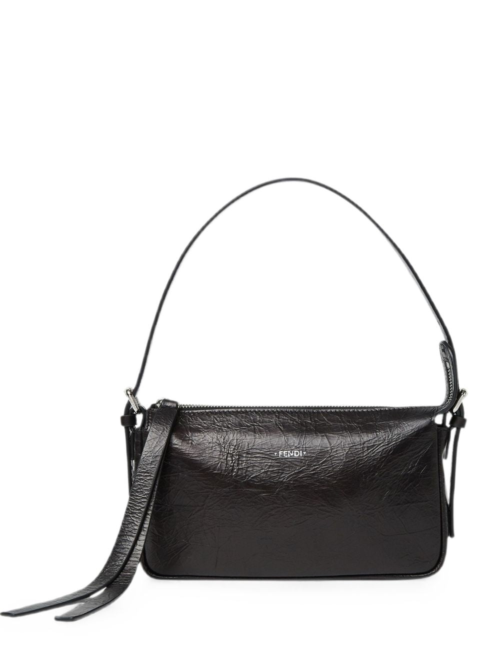 Fendi Women Zip Top Small Leather Shoulder Bag