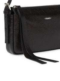 Fendi Women Zip Top Small Leather Shoulder Bag