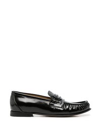 Fendi Women Fendi Scrunch Leather Loafers