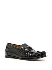Fendi Women Fendi Scrunch Leather Loafers