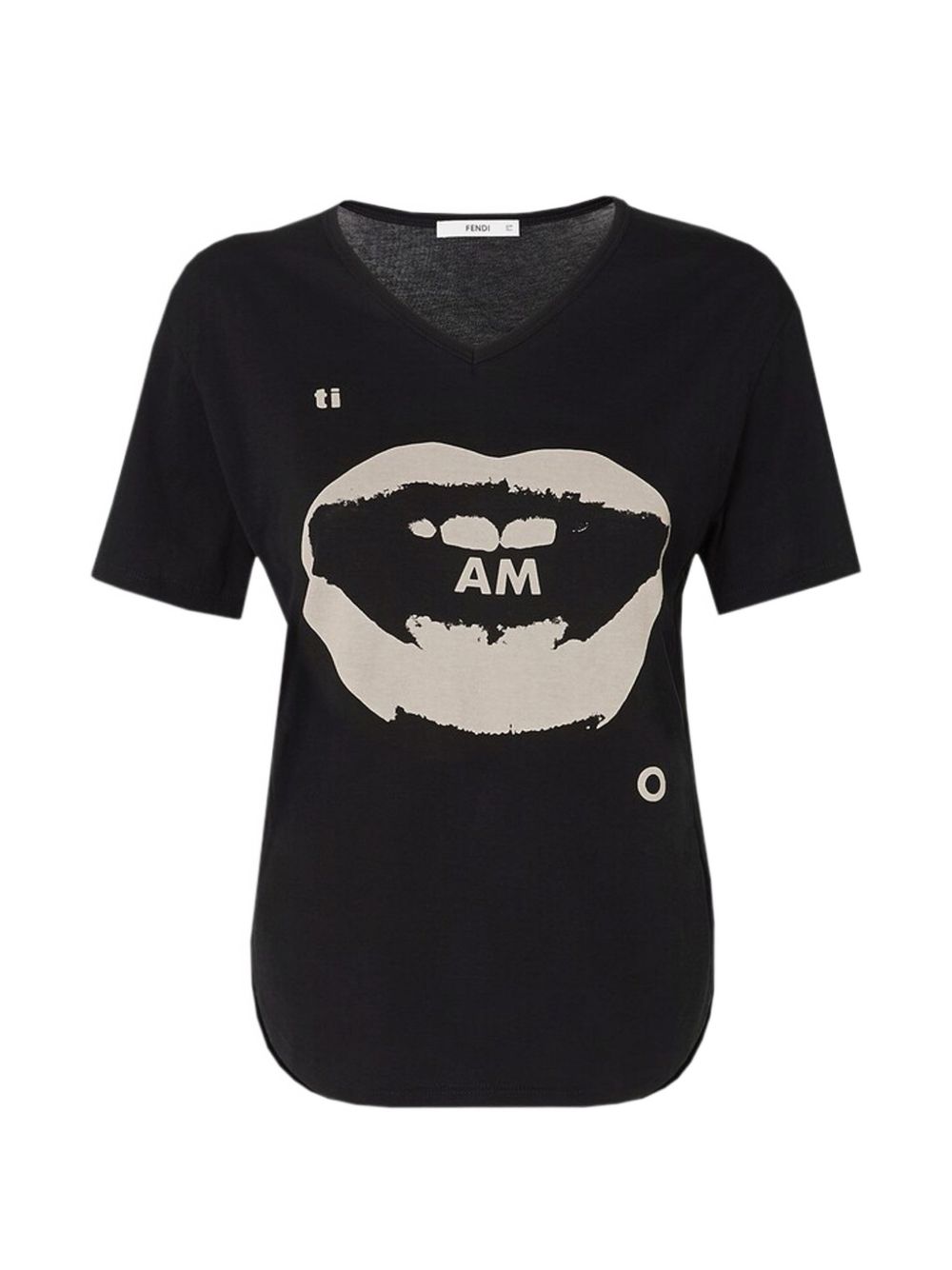 Fendi Women Ti Amo Print Cotton T-Shirt