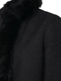 Fendi Women Shearling Trim Wool Jacket