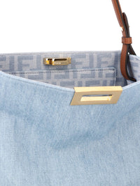 Fendi Women Fendi Way Medium Denim Tote