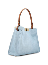 Fendi Women Fendi Way Medium Denim Tote