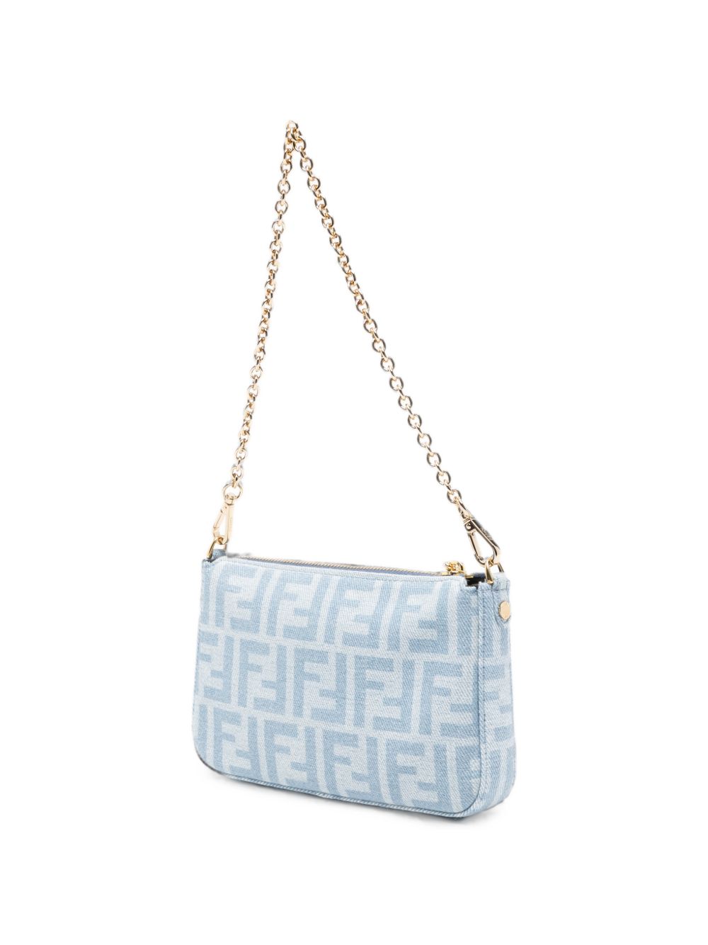 Fendi Women Baguette Denim Pouch