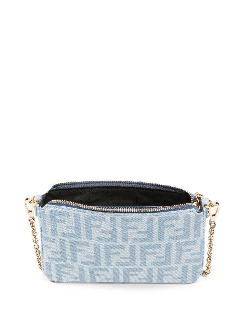 Fendi Women Baguette Denim Pouch
