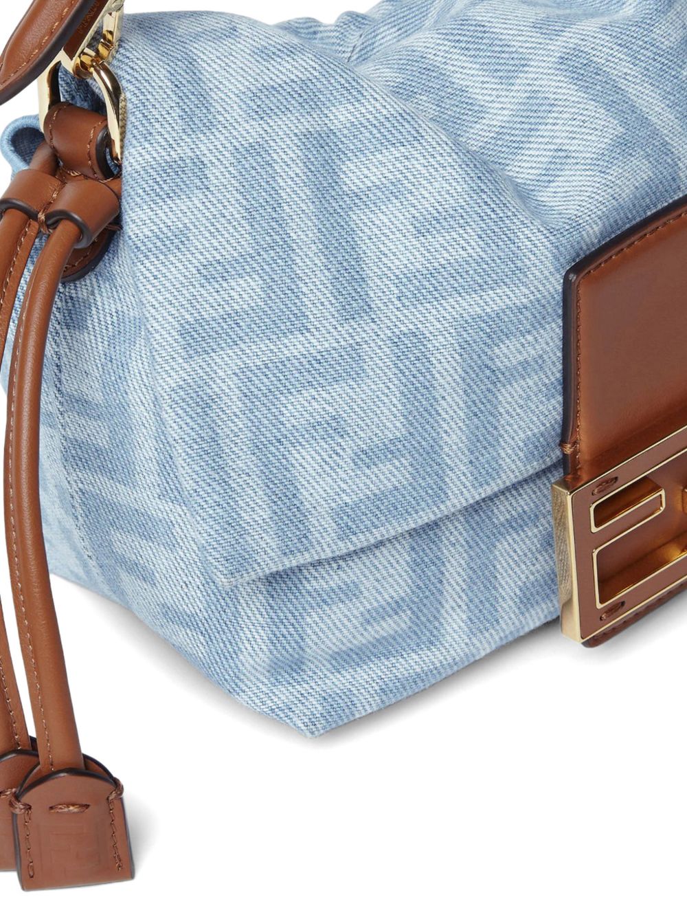 FENDI Fendi Women Mamma Baguette Small Denim Handbag