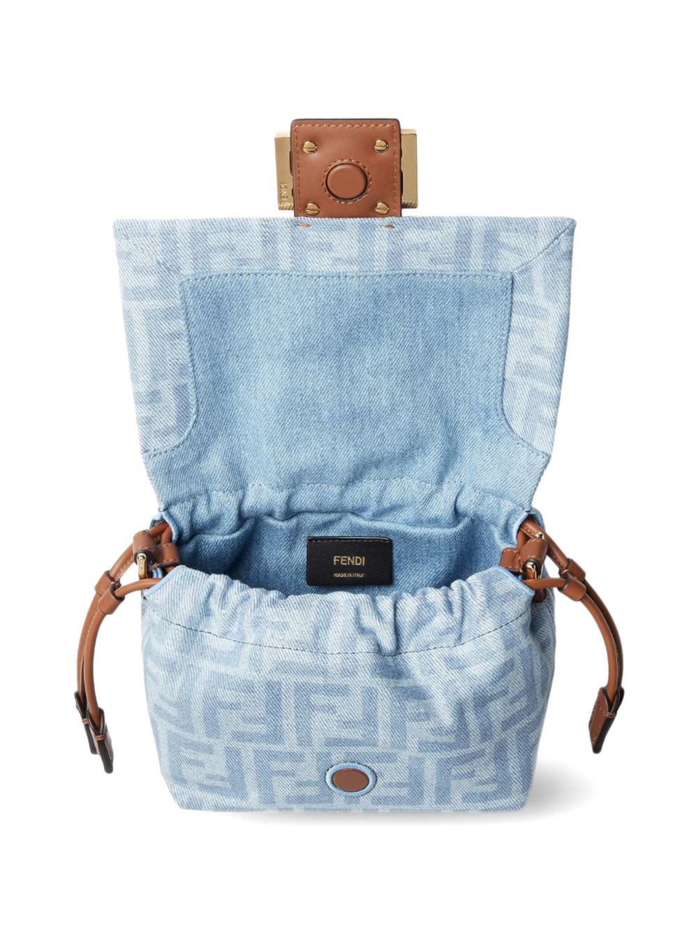FENDI Fendi Women Mamma Baguette Small Denim Handbag