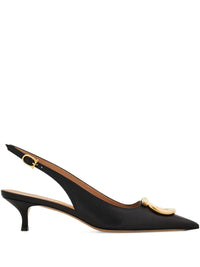 FERRAGAMO Ferragamo Women Gancini Leather Slingback Pumps
