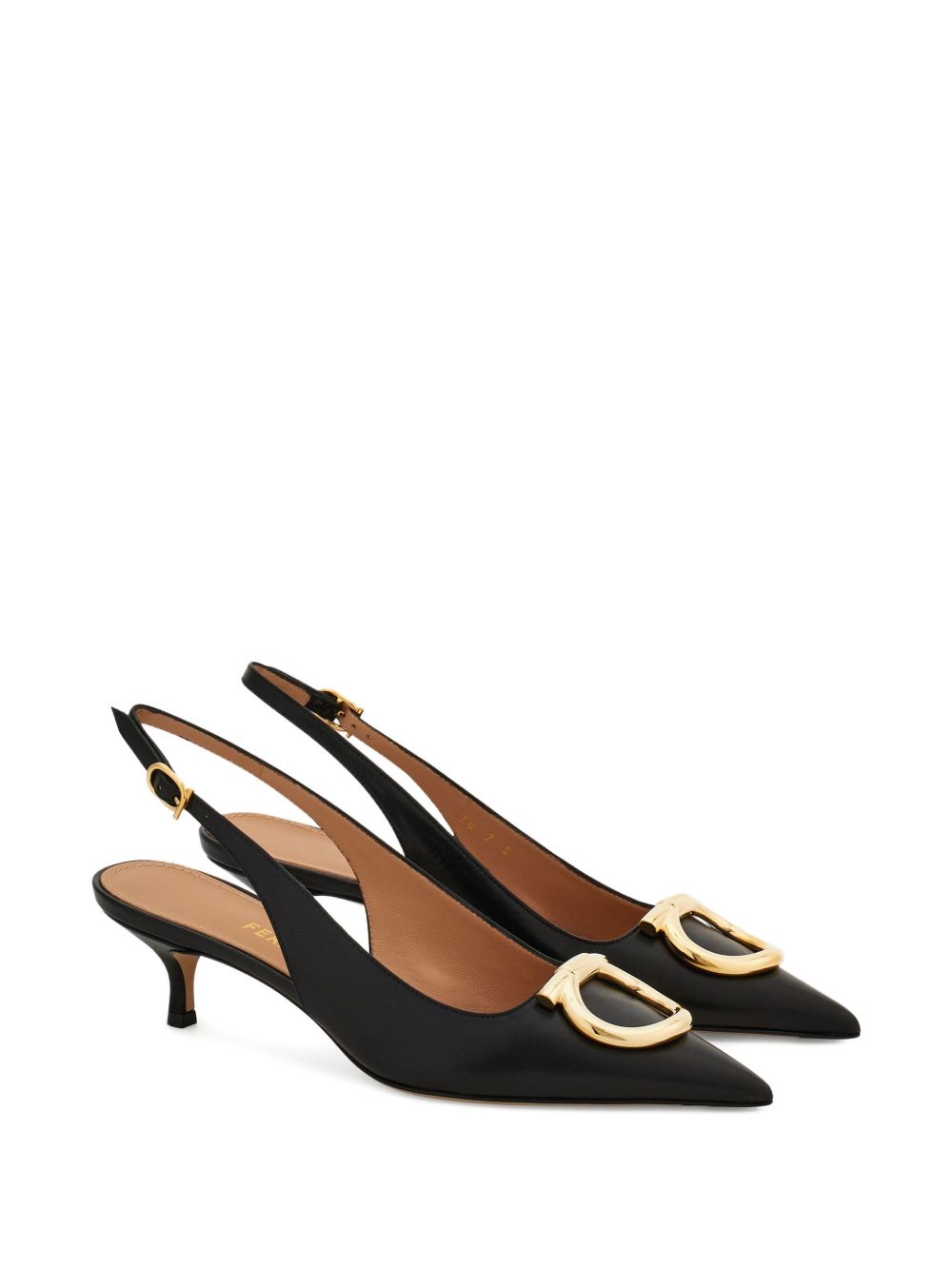 FERRAGAMO Ferragamo Women Gancini Leather Slingback Pumps