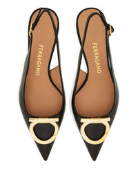 FERRAGAMO Ferragamo Women Gancini Leather Slingback Pumps