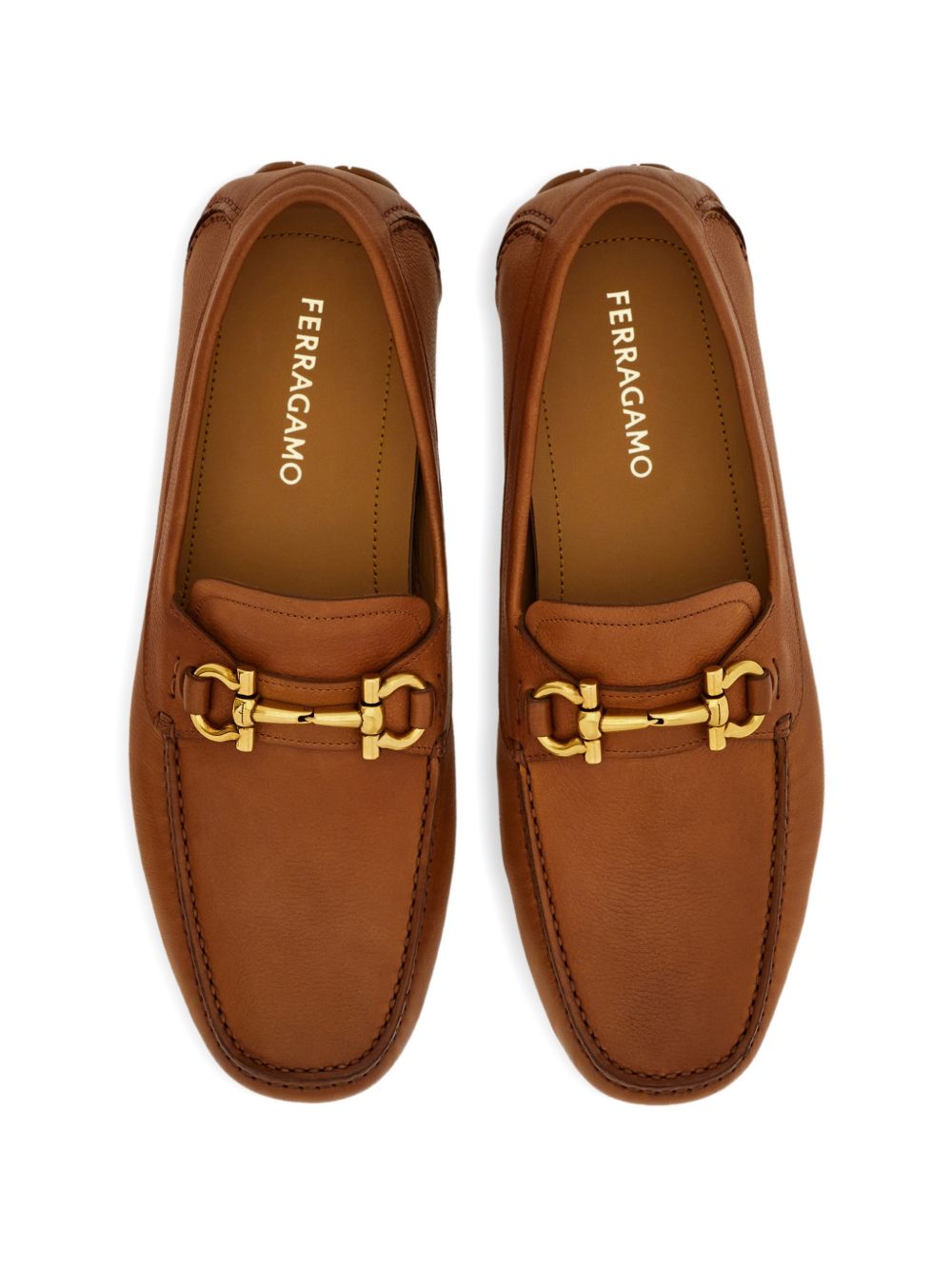 Ferragamo Men Leather Driver Shoes