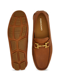 Ferragamo Men Leather Driver Shoes