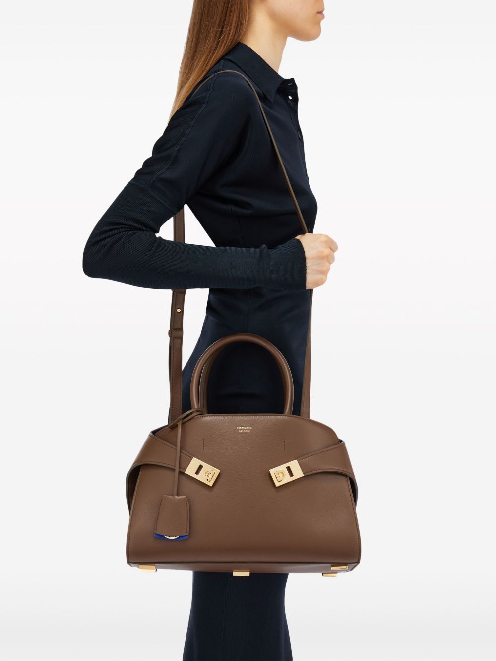 FERRAGAMO Ferragamo Women Hug Small Leather Handbag