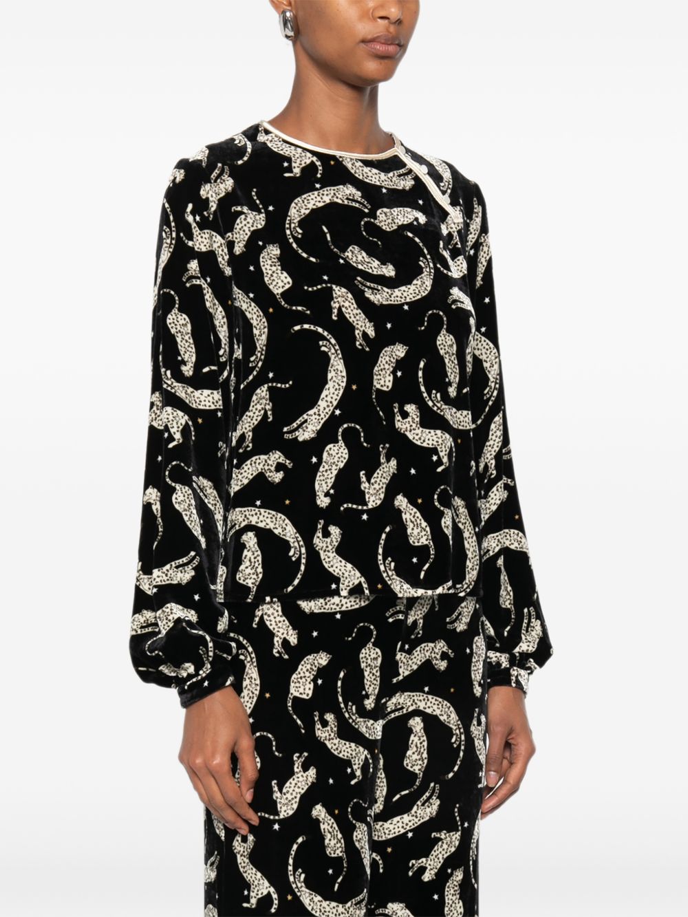 Forte Forte Women Printed Velvet Blouse