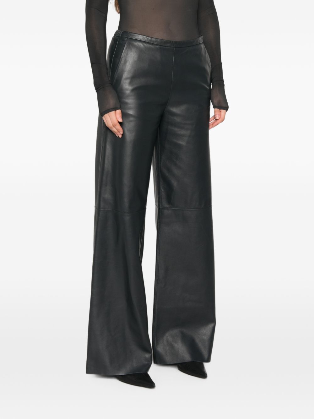 Forte Forte Women Leather High-Waisted Trousers