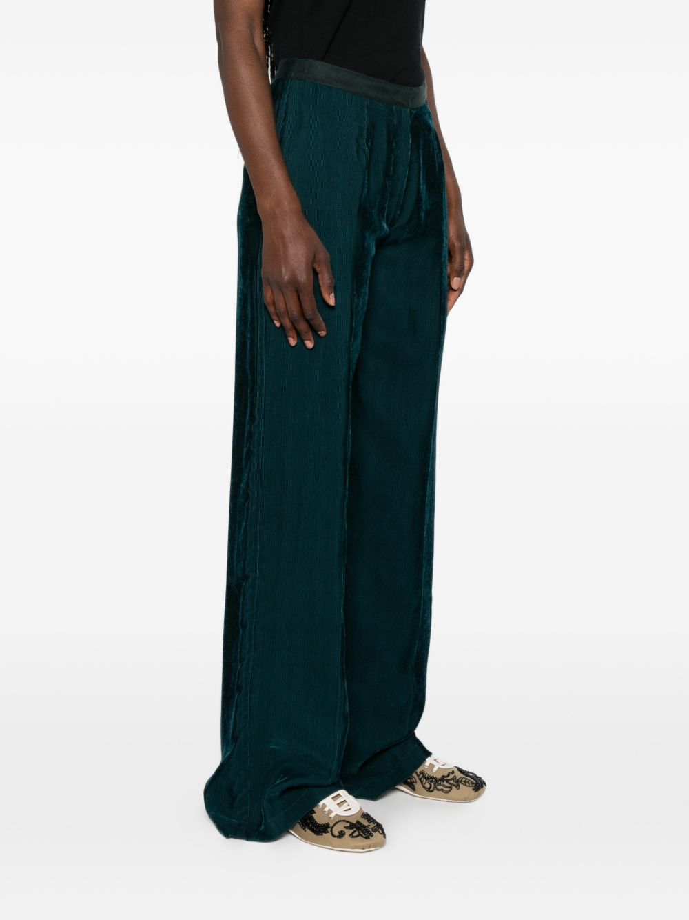 Forte Forte Women Velvet High-Waisted Trousers