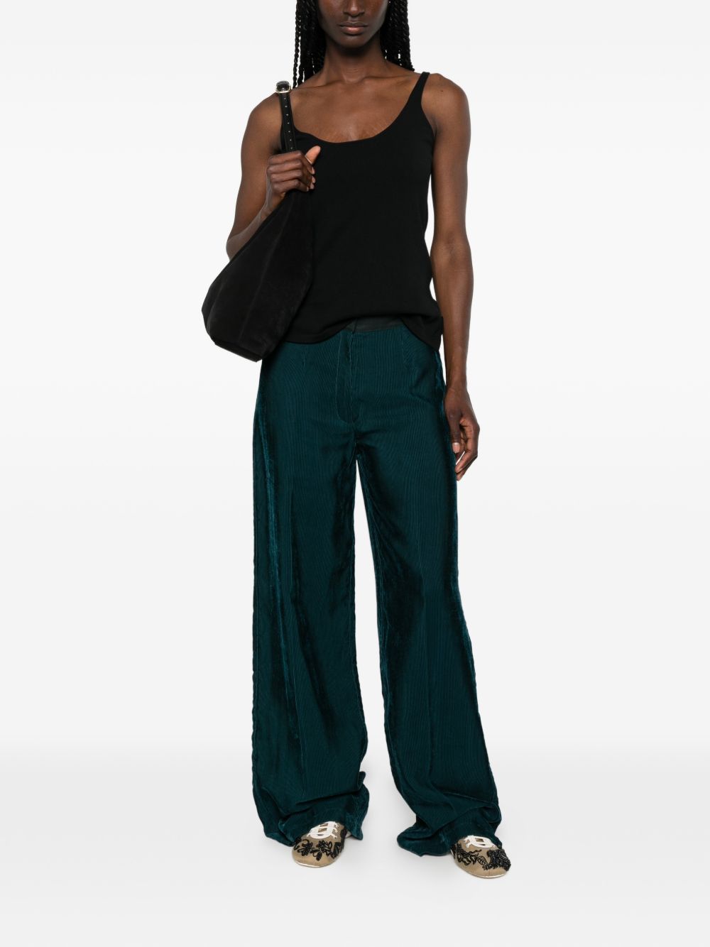 Forte Forte Women Velvet High-Waisted Trousers