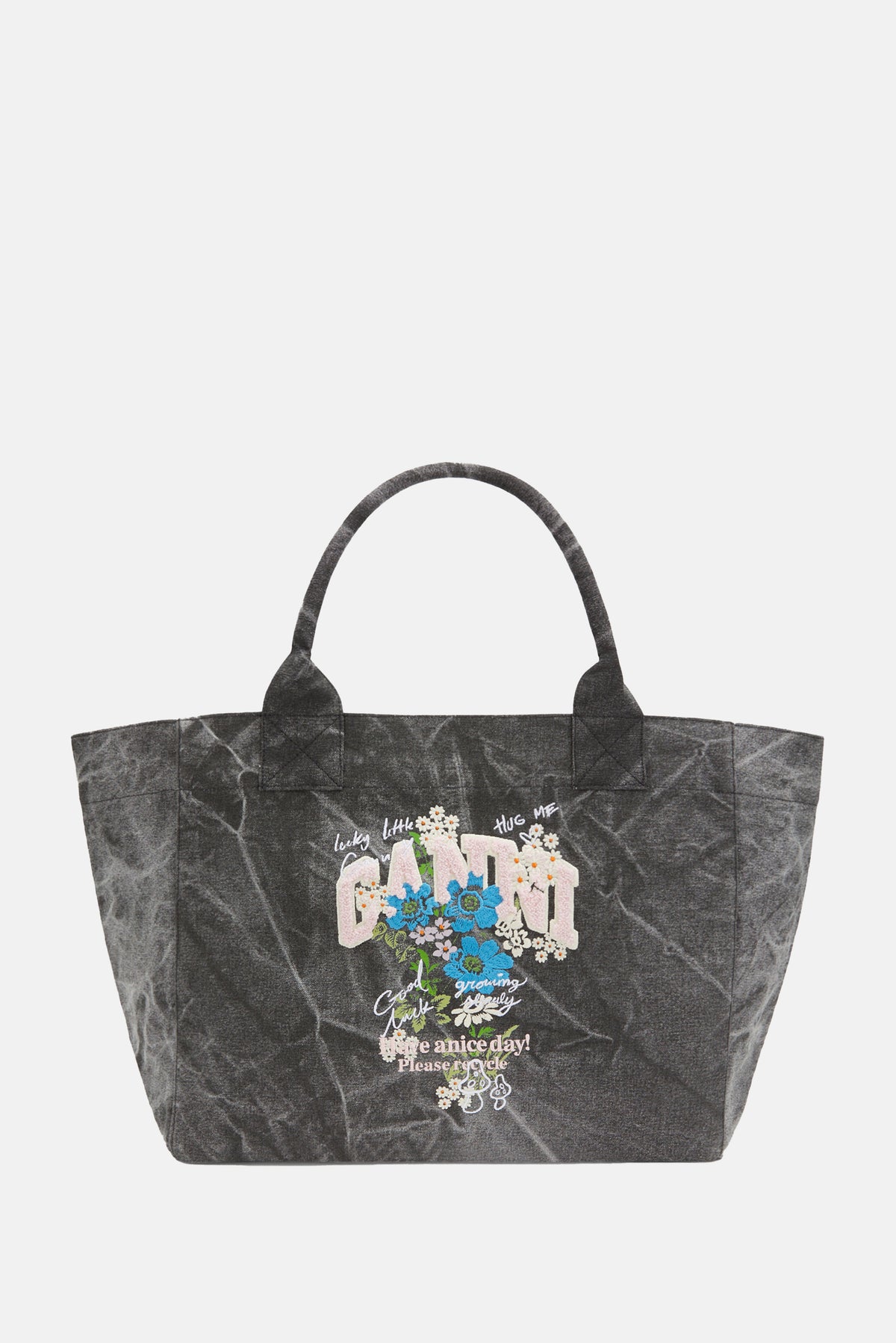 Ganni Women Medium Trapeze Easy Shopper Flower Print