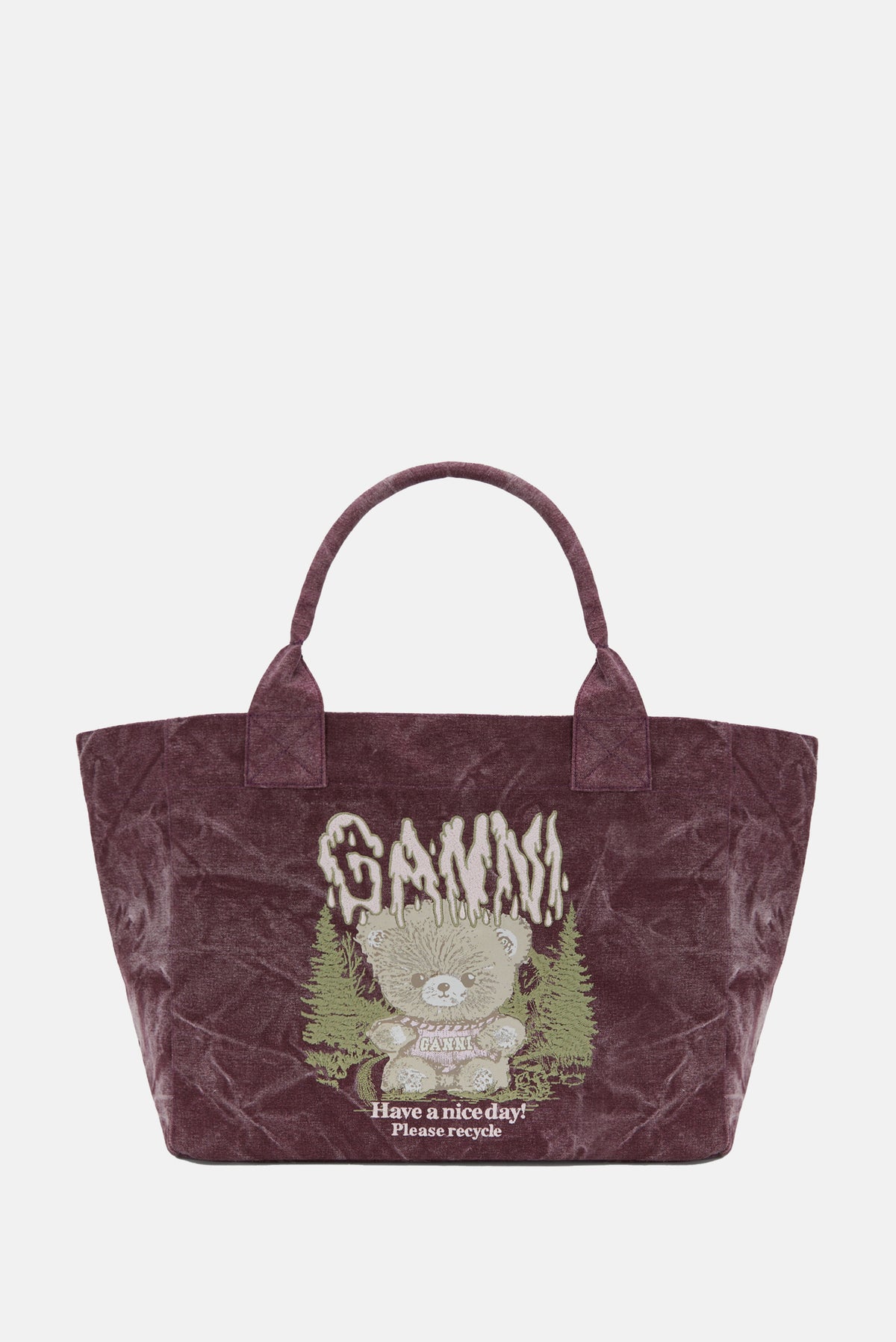 Ganni Women Shopper Snow Teddy Bear Medium