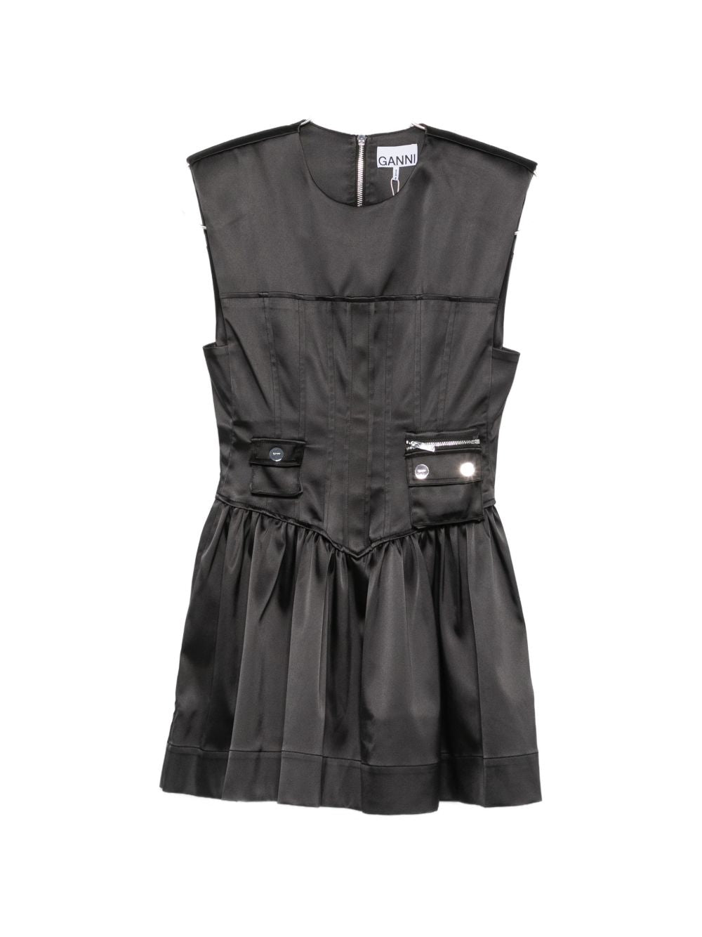 Ganni Women Corset Mini Dress