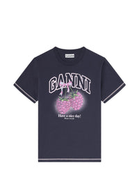 GANNI Ganni Women Raspberry Cotton T-Shirt
