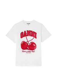 GANNI Ganni Women Printed Cotton T-Shirt