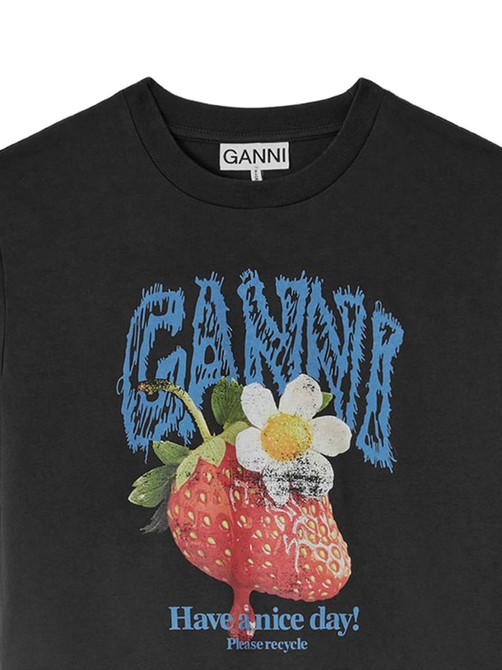 GANNI Ganni Women Printed Cotton T-Shirt