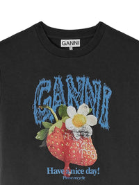 GANNI Ganni Women Printed Cotton T-Shirt