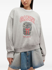 Ganni Women Margot Kitty Organic Cotton Sweatshirt