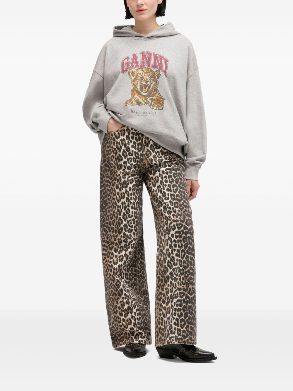 GANNI Ganni Women Margot Kitty Organic Cotton Hoodie