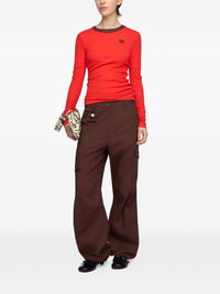 Ganni Women Organic Cotton Cargo Trousers