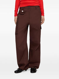 Ganni Women Organic Cotton Cargo Trousers