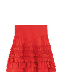 Ganni Women Organic Cotton Mini Skirt
