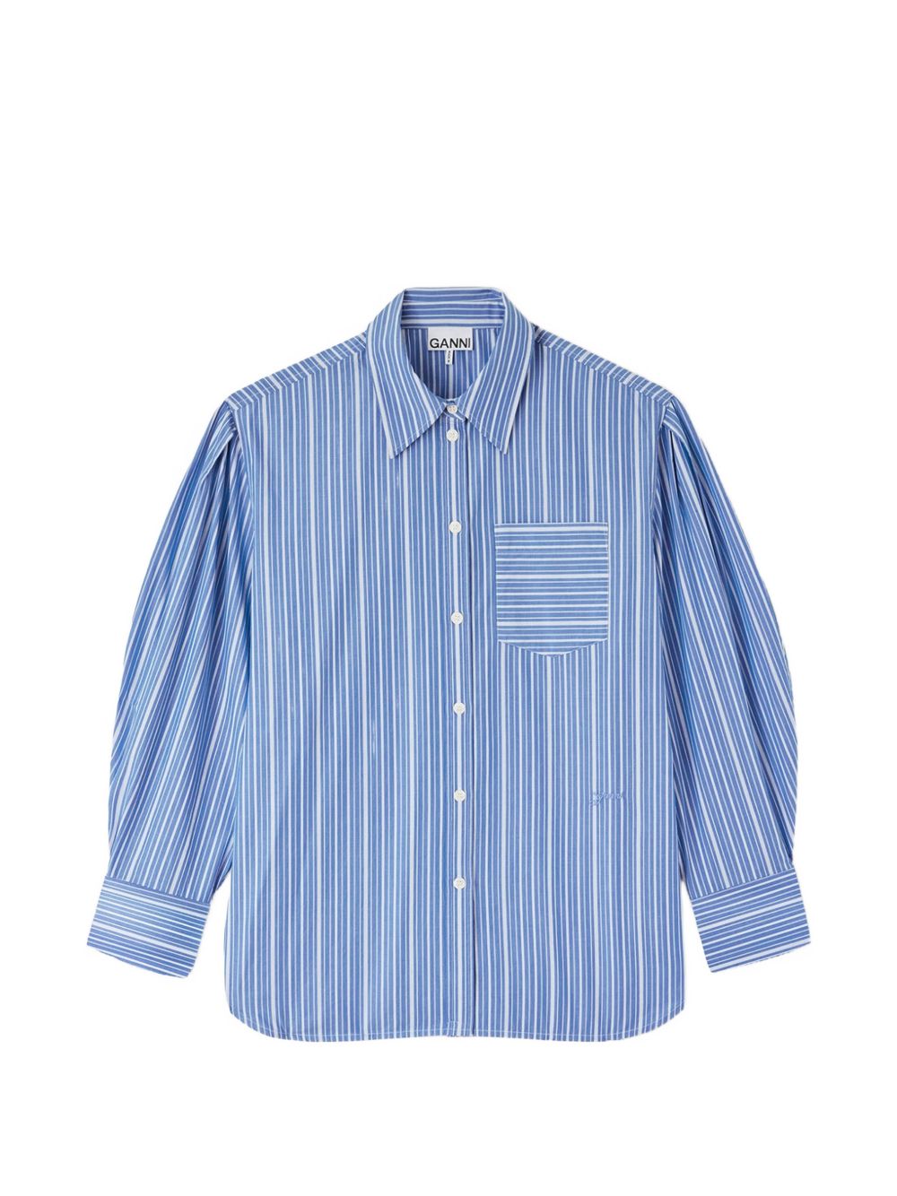 GANNI Ganni Women Striped Organic Cotton Shirt