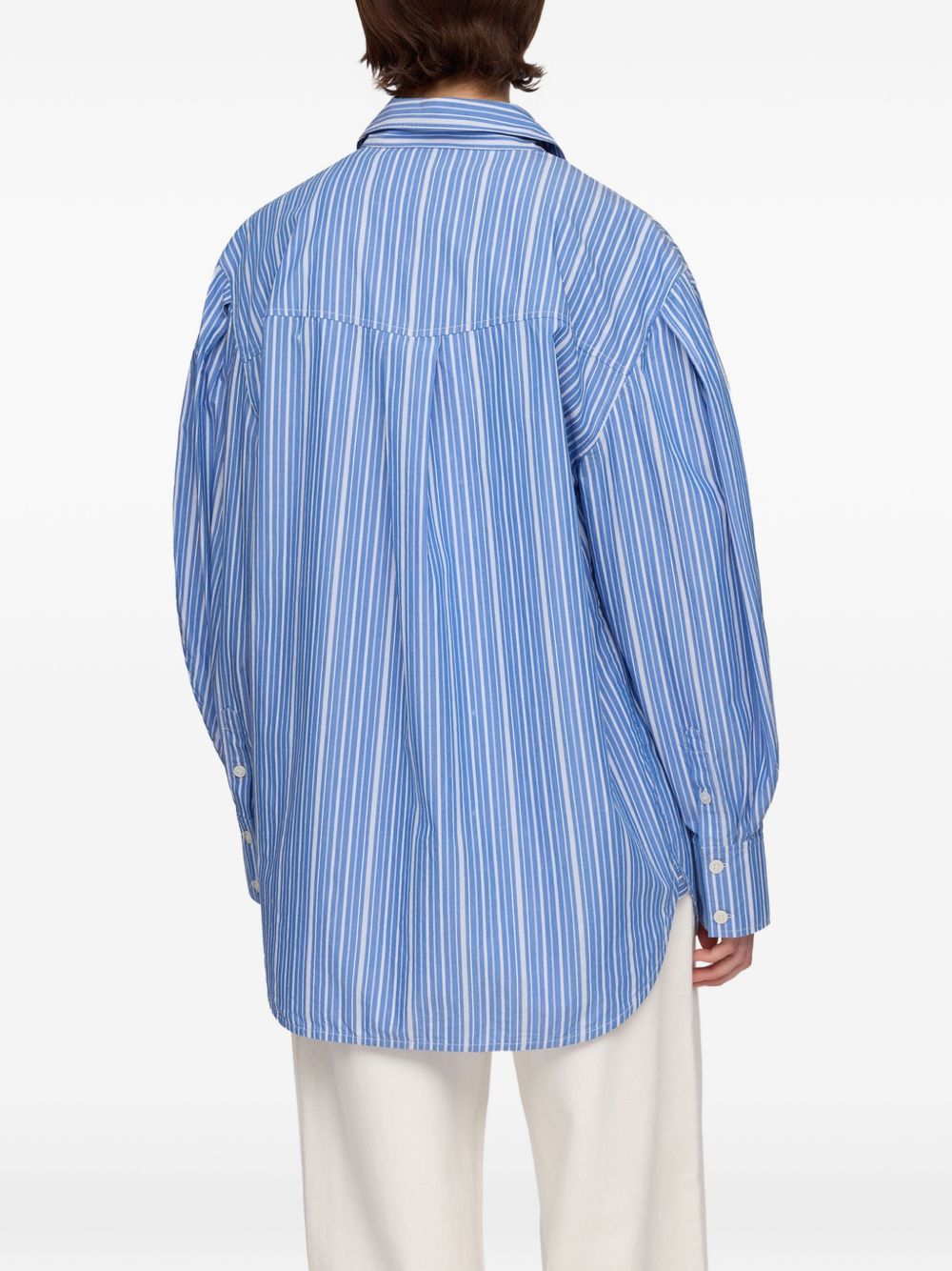 GANNI Ganni Women Striped Organic Cotton Shirt