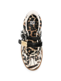 Ganni Women Zebra Print Ballet Flats