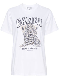 GANNI Ganni Women Printed Cotton T-Shirt