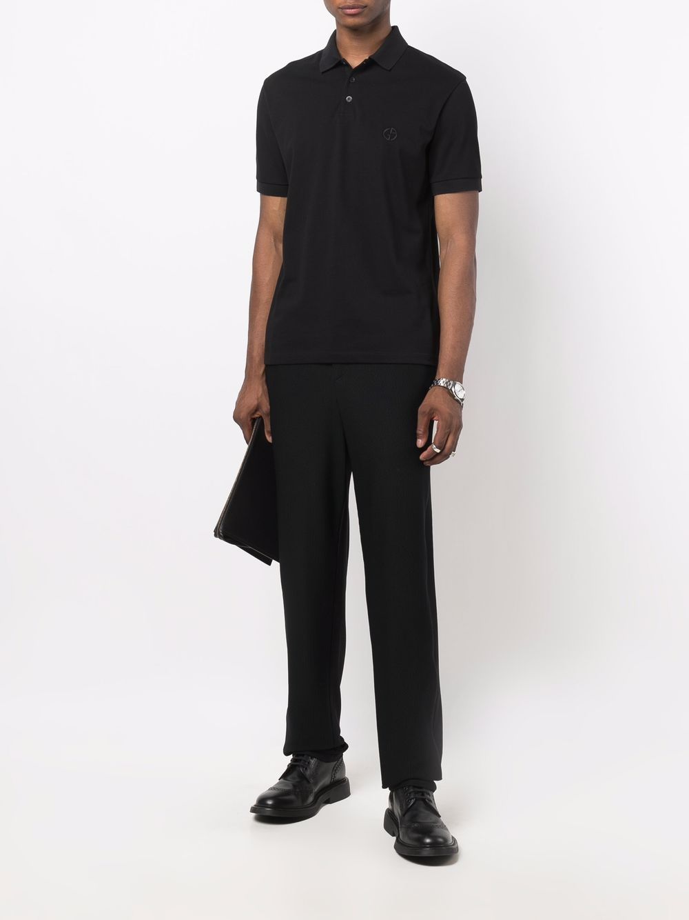 GIORGIO ARMANI Giorgio Armani Men Logo Cotton Polo Shirt